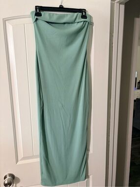 Strapless Bodycon Dress in Mint Green